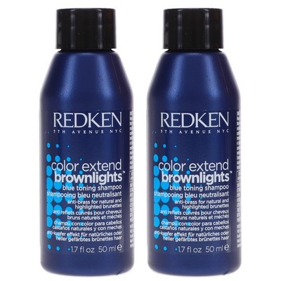 REDKEN COLOR EXTEND BROWNLIGHTS BLUE TONING SHAMPOO 1.7 OZ (PACK OF 2) ~ NEW