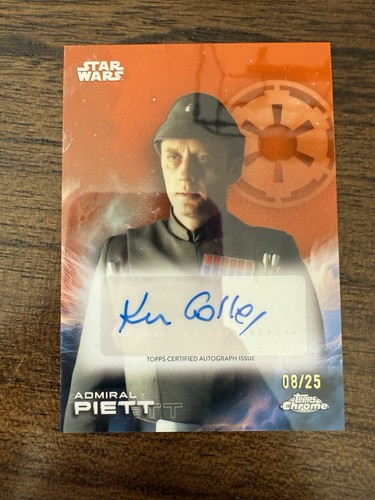 2025 Star Wars Chrome Autogramm Kenneth Colley Admiral Piett /25