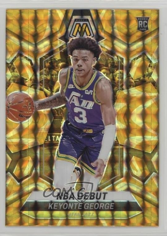 2023-24 Panini Mosaic NBA Debut Reactive Yellow Prizm Keyonte George #251 1n61