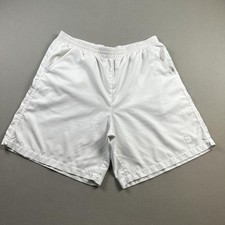 Vintage Nike Tennis Shorts Men Medium White Court Swoosh Athletic Sportswear 90s