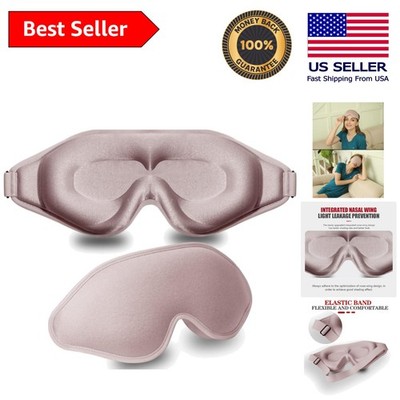 Eco-Friendly 3D Eye Mask - Luxurious Sleep Solution with Adjustable Strap, Pink