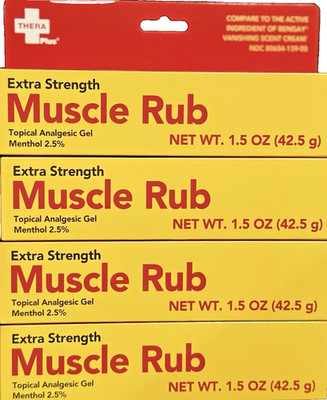 ( Lot 4 ) Muscle Rub Extra Strength Backache Menthol 2.5% Fast Penetrating 1.5oz