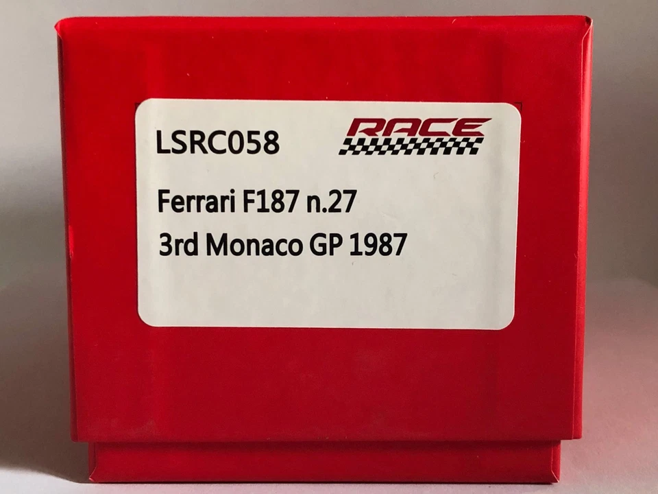 F1 1/43 Looksmart LSRC058 Ferrari F1-87 N°27 M.Alboreto 3rd Monaco GP 1987, New - Immagine 2 di 3