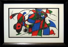 Joan Miro II No.IV 1975 Original Lithograph Custom Gallery Frame SUBMIT AN OFFER