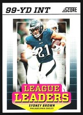 Sydney Brown 2024 Score League Leaders Philadelphia Eagles NFL Card No.LL-SBN