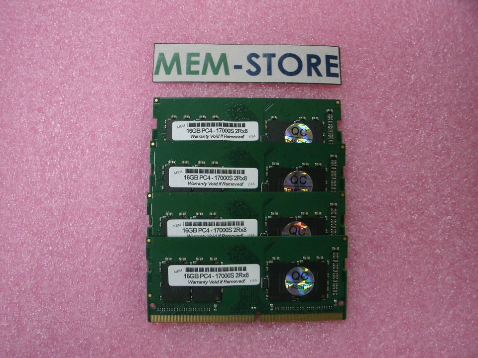 64GB(4x16GB) DDR4- 2133 PC4-17000S SODIMM Memory Lenovo Thinkpad p50 p70 6th gen - Image 2 of 2