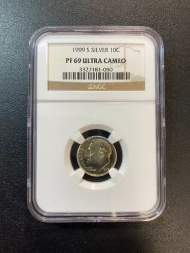 1999 S PROOF ROOSEVELT DIME NGC PR-69 DCAM - SILVER PROOF - CERTIFIED SLAB - 10C