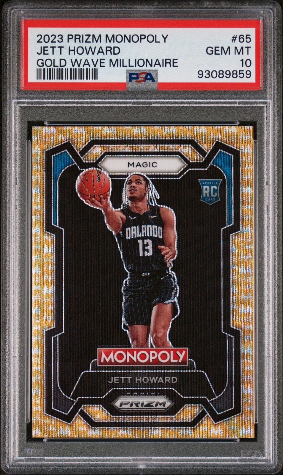 2023 Prizm Monopoly Jett Howard RC Gold Millionaire /10 Psa 10 Pop 1 Ebay 1/1