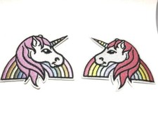 Unicorn Pony Rainbow Fantasy Cartoon Embroidered Iron / Sew On Patch p17-2