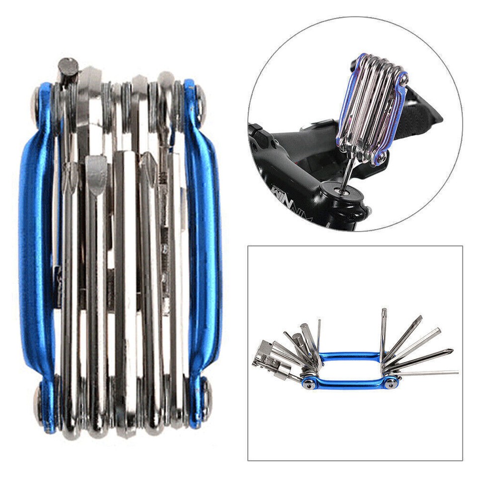 11 in Repair Set Bicycle Tool Kit Multi Tools Tire Cycling Puncture Bag