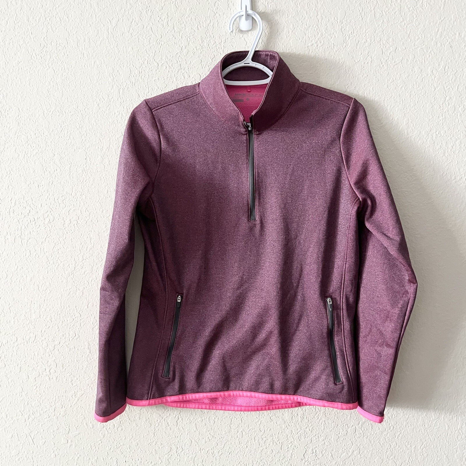 Nike Women's Golf Fleece Lined Pullover 1/2 Zip Pink 685282 Size M eBay