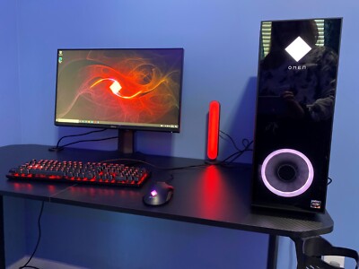HP OMEN 30L (1TB SSD, AMD Ryzen 7 5800X, 3.8GHz, 16GB RAM) Gaming Desktop -...