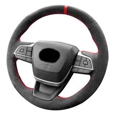 Alcantara Steering Wheel Cover For Toyota Highlander Kluger Crown Sienna 2021-23
