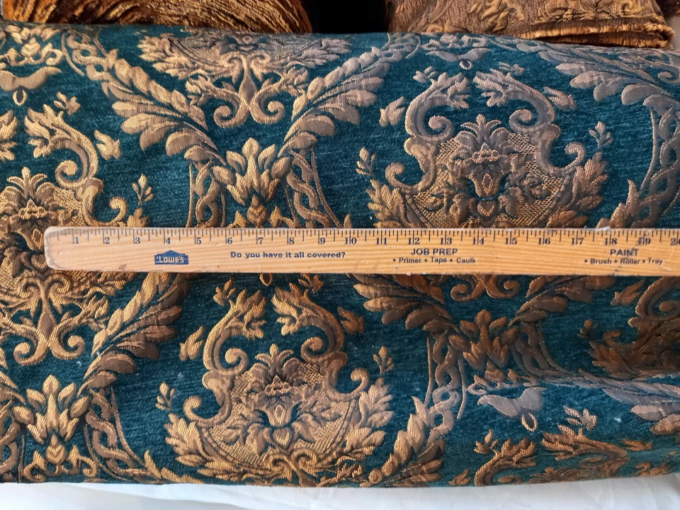 Fabric sold by yard Upholstery Drapery Chenille classic Damask design 60" Wide - Image 4 of 4