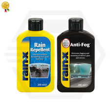 Rain-X Anti-Fog + Rain Repellent Window Mirror Glass Treatment Car Combo 2 Pack