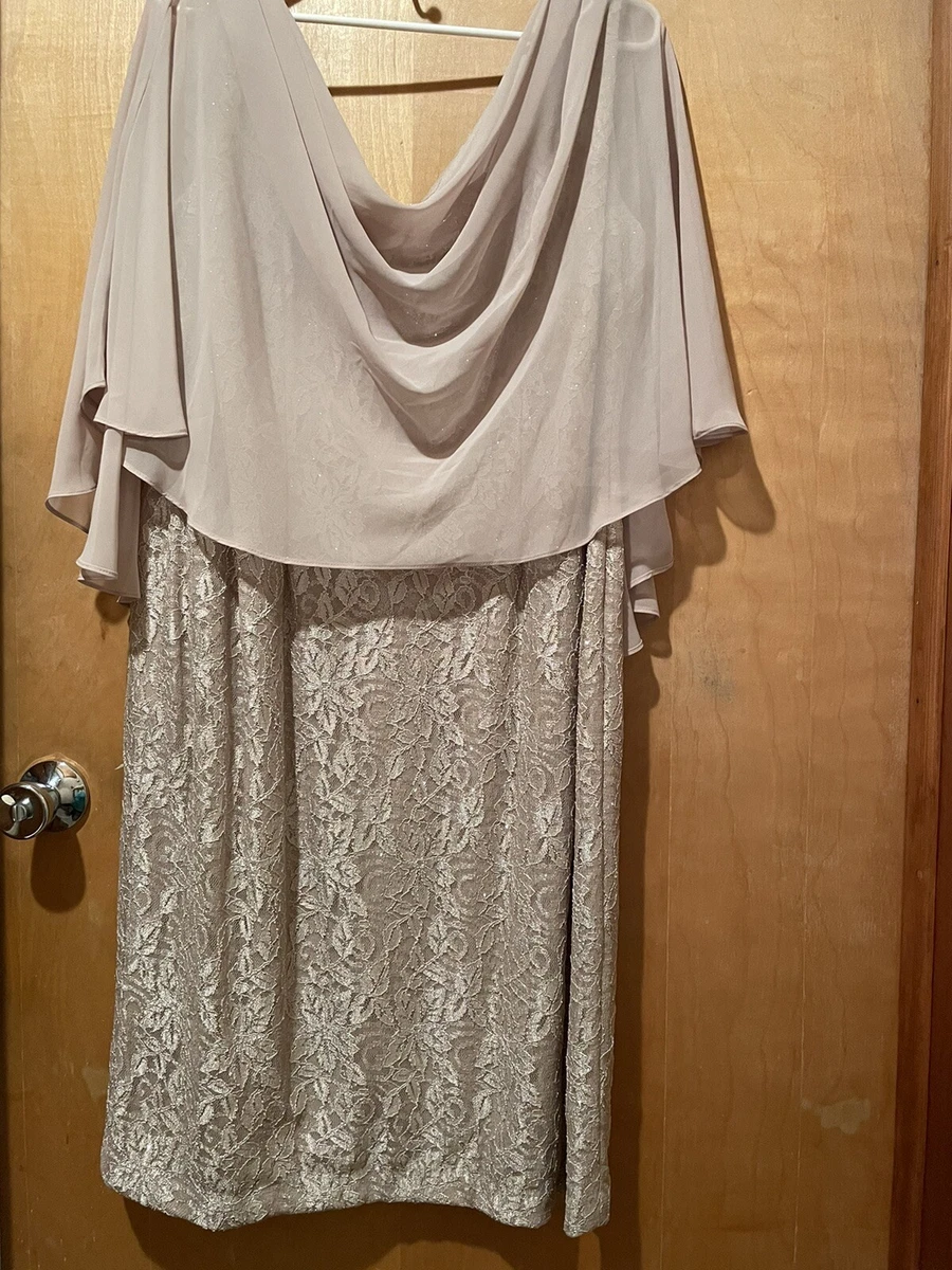 David s Bridal mother of the bride dress Size US 16 Tan Beautiful