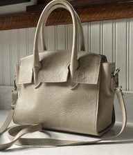 Italian Pebbled Leather Crossbody Handbag Purse
