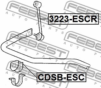 CDSB-ESC FEBEST Stabiliser Mounting for ,CADILLAC,CHEVROLET,GMC