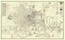 Historic City Map - Houston Texas - Jones 1930 - 23 x 36.86 - Vintage Wall Art