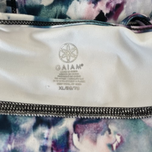 Gaiam Sports Bra Womens Size XL Watercolor Floral Strappy Padded Athletic - Picture 9 of 11