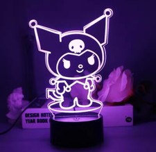 Kuromi Night Light Lamp Bright Sanrio Hello Kitty My Melody Cinnamoroll