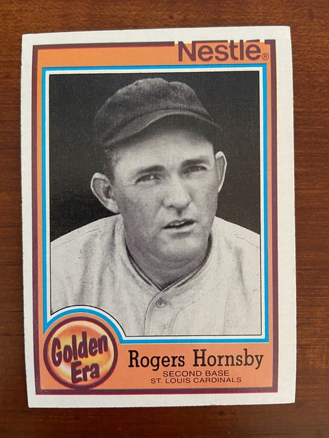 1987 Topps Nestle Rogers Hornsby Golden Era 2 Baseball Card NrMt EBay