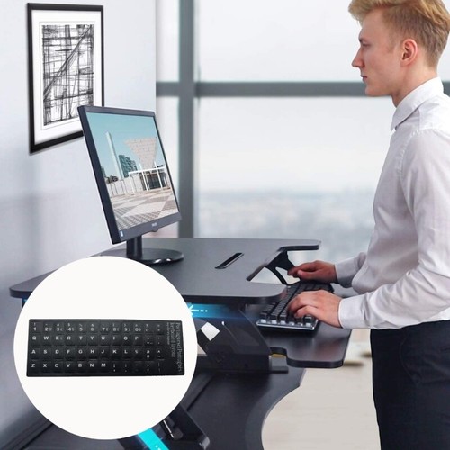 2Pcs Portuguese Keyboard Stickers Keyboard Letters Replacement Sticker White - Afbeelding 4 van 9