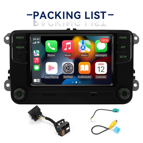 For PQ VW Golf SKODA RCD360 PRO 187B Green Light Android Auto Carplay Radio - Picture 15 of 19