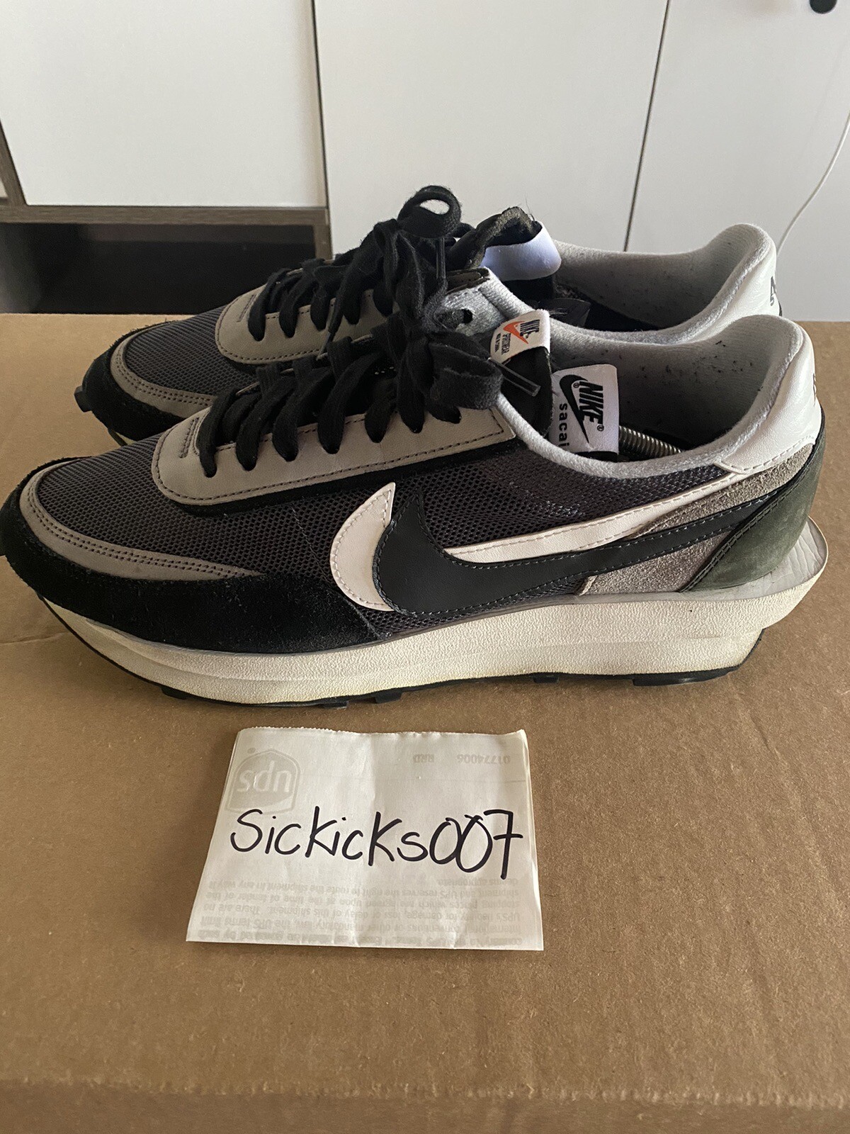 Sacai x Nike LD Waffle nero taglia 11 5 BV0073 001