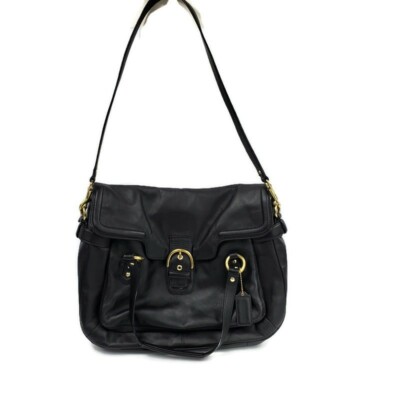 バッグ COACH Campbell Leather Satchel Black s-l400.jpg