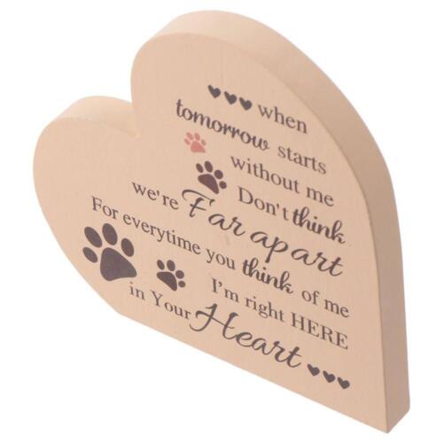 Herzförmig Haustier-Gedenk geschenke  Verlust von Hund oder Katze - Afbeelding 1 van 7