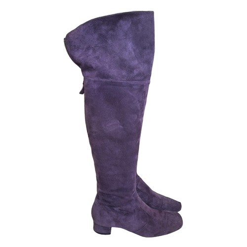 BRUNO PREMI Boots Size 5 Purple Suede Knee High/Over-the-Knee Pirate Retro GoGo - Picture 5 of 20