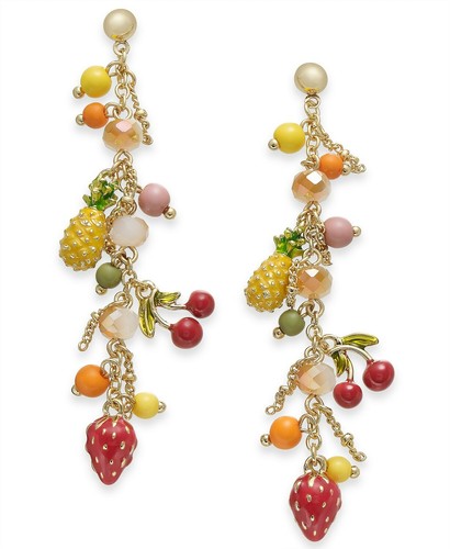 INC INTERNATIONAL CONCEPT BOUCLES D'OREILLES FRUITS NEUVES AVEC ÉTIQUETTES - Photo 1/2