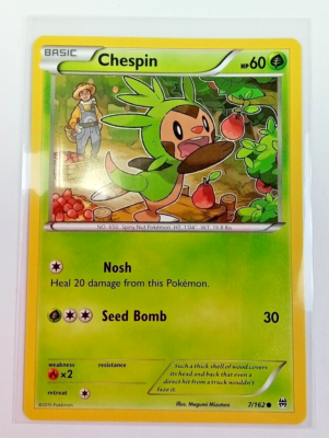 Chespin 7/162 Breakthrough Pokmon Card 2015 | eBay Chespin 7/162 Breakthrough Pokmon Card 2015 | eBay