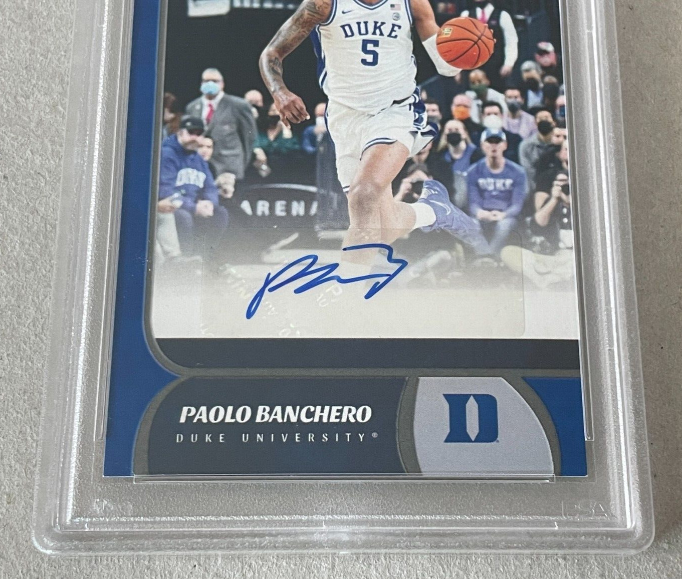 2022 Panini Instant DUKE Basketball PAOLO BANCHERO Signed AUTO Autograph PSA 9 view 4
