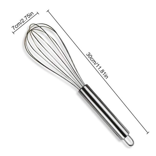 Stainless Steel Whisk Balloon Wire Hand Beater Kitchen Cooking Tool 11 8 Inch... - Picture 7 of 9