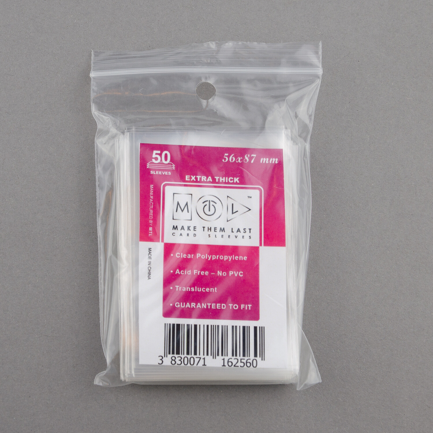 MTL Card Sleeves THICK USA Size 56x87 50 PCS Bruges, Village, Munchkin