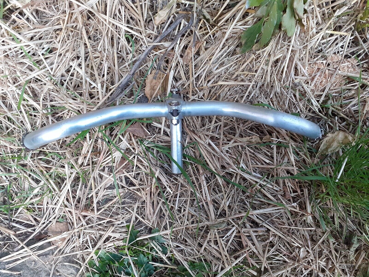 Guidon Et Potence Vélo PIVO - Aluminium - Manchon Cuir Artisanal - Vintage France