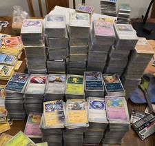 NM/LP 500 Pokemon Bulk Card Lot  50 Holos/Reverse Holos. 2 EX, V, GX 