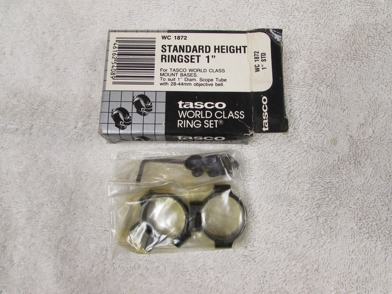 Tasco WC 1872 1" Diam. World Class Standard Height Scope Ring Set