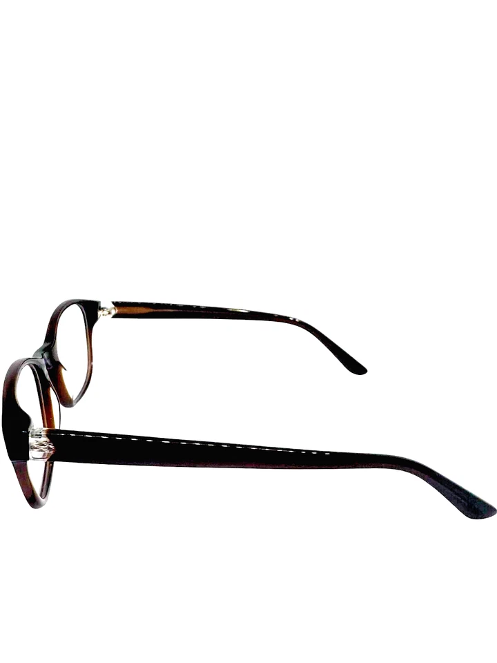 Anteojos para mujer cuadrados de plástico marrón 52-18-135 lente de demostración borde completo acetato Foto 3 de 4