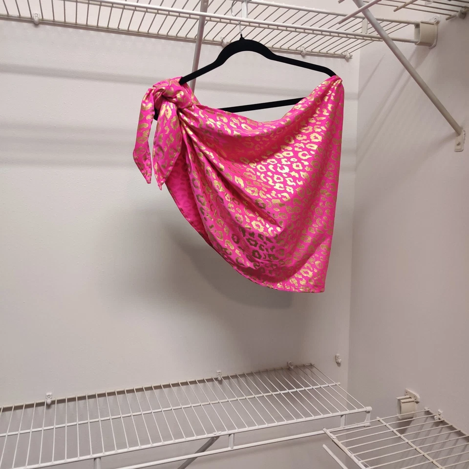 Traje de baño para mujer Cubrir Playa Elastizado Envolvente Falda Rosa Dorado Animal Estampado de Guepardo Foto 3 de 4