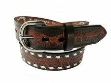 Cintura El Charro E210 infilata argento tema cowboy 