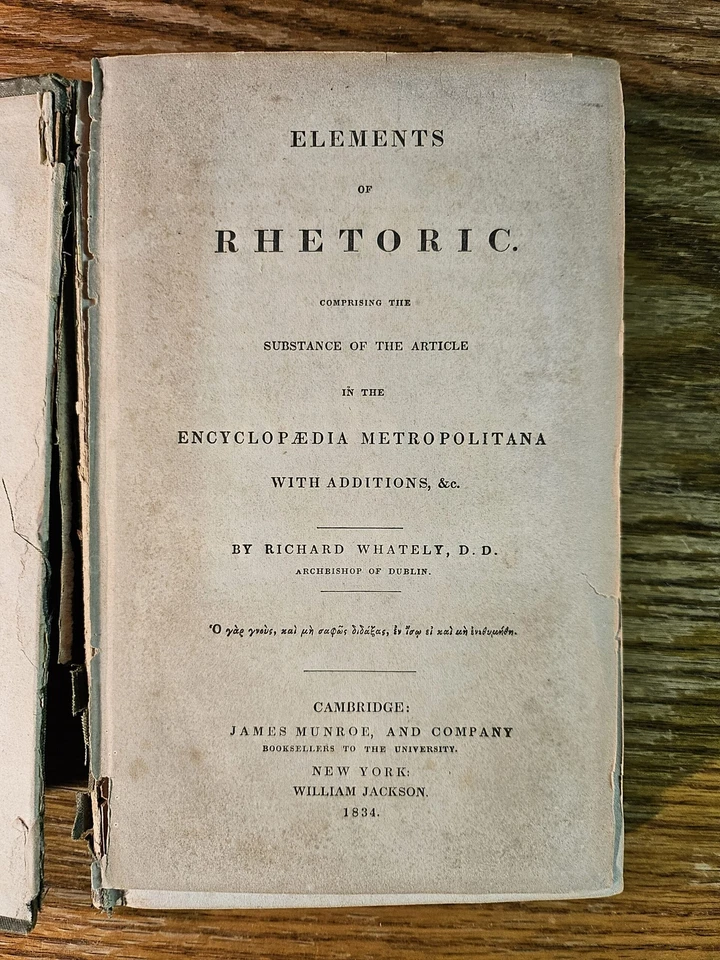 Elements of Rhetoric comprising the substance of the article in the Encyclopae.. - Image 2 of 2