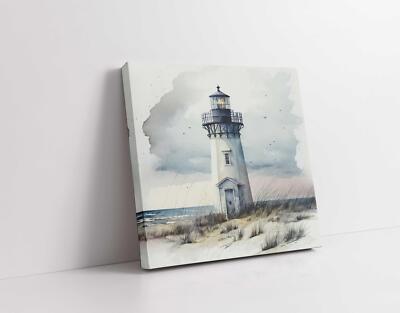 Küstenkunstwerk gerahmt Leinwand Bild Druck Leuchtturm Gemälde, Set vorhanden