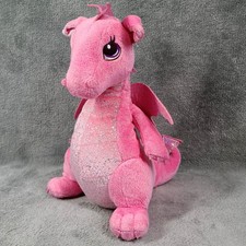 Sparkle Tales Aurora Dahlia Pink Dragon 13 Inch Plush Stuffed WEIGHTED 1 Lb