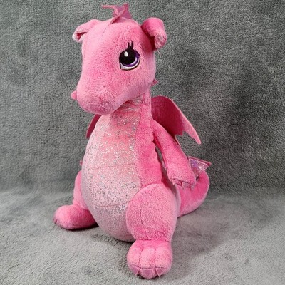 Sparkle Tales Aurora Dahlia Pink Dragon 13 Inch Plush Stuffed