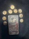 10oz Silver .999 Bar 9 Mercury DimesLot of 10