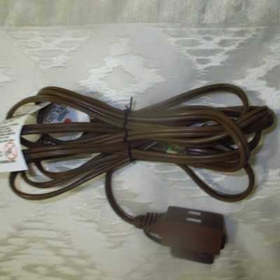 12ft Electric Extension Cord 3 Outlet 2 Prong Electrical AC Power Cable Brown