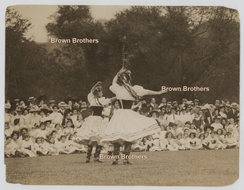 Vintage 1900s NYC Van Cortlandt Park Women Perform Traditional Folk Dance Photo